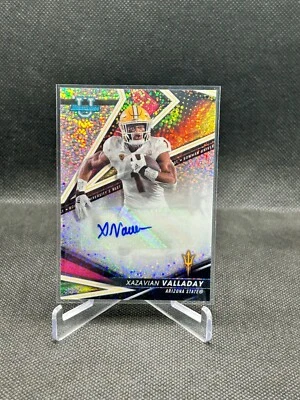 Xazavian Valladay 2022 Bowman's Best U Speckle Refractor Autograph /25 - Image 1 of 2