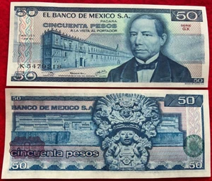 1979 Mexico Banknote 50 Pesos Benito Juarez Paper Money Mexican Bills BDM - Picture 1 of 1