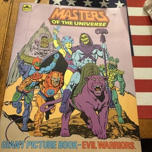 Mattel Filmation Masters of the Universe 1984 libro ilustrado gigante Evil Warriors - Imagen 1 de 8