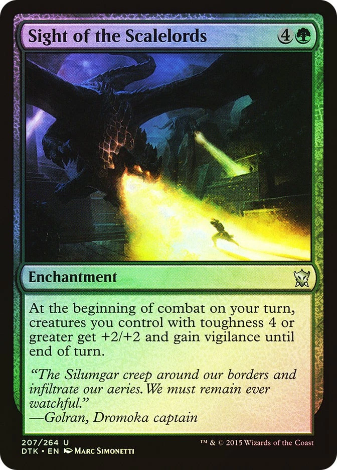 MTG FOIL Sight of the Scalelords  - Dragons of Tarkir #207 - Image 1 of 1