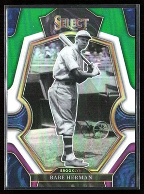 Babe Herman 2023 Panini Select verde blanco púrpura Prizm/60 #107 Brooklyn Robins Foto 1 de 2