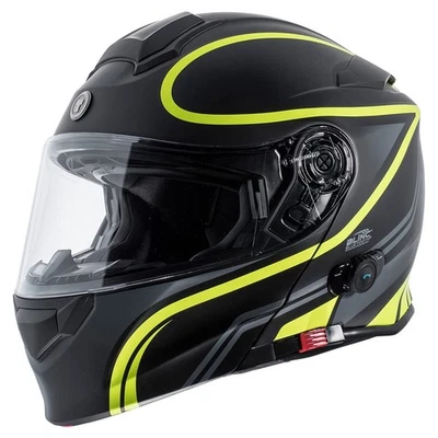 Torc T28 Bluetooth Modular  Helmet Matte Black Hi viz Yellow Small - T28B15VP122 - Image 1 of 4