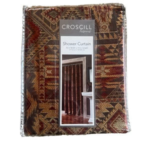 Vintage 90er Croscill Home Yosemite Azteken Südwesten Duschvorhang 71 x 72 NEU - Bild 1 von 8