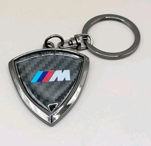 BMW M Motorsports Logo Carbon Fiber Black Teardrop Key Chain - Bild 1 von 5