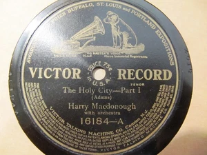 1908 Harry MacDonough tenor Stephen Adams Hymn THE HOLY CITY Victor 16184 _ - Picture 1 of 2