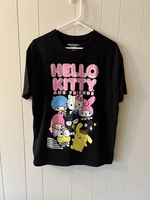 NUEVO SIN ETIQUETAS Camiseta Negra Hello Kitty & Friends Talla XXXL 18 Niñas Camisa L3 Foto 1 de 4