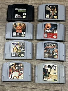 Nintendo N64 Wrestling/Sports Bundle Authentic Cartridges, Lot of (4) TESTED - Picture 1 of 18