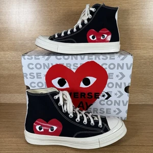 Zapatos Converse para hombre talla 9 UK X Comme Des Garçons CDG Play Hi Top (42,5 EUR) - Imagen 1 de 17