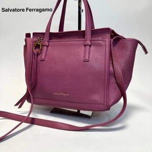 Salvatore Ferragamo Amy Gancini Bolso de Hombro Bolso de Mano para Mujer USADO DE JAPÓN - Imagen 1 de 10