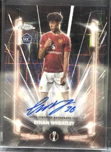 Ethan Wheatley Black Lazer Auto RC 2024-25 Topps Chrome UEFA 1:21 Jumbo - Picture 1 of 2