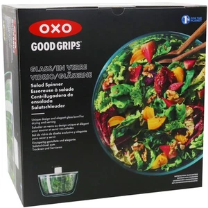OXO Salad Spinner Glass Good Grips Non Slip Handle and Base Dishwasher Safe - Picture 1 of 7