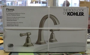 KOHLER Florez R27819-4D-SN Vibrant Polished Nickel Widespread Bathroom Faucet - Foto 1 di 2