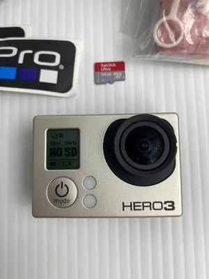 GoPro HERO3 Silver Camera Bundle with 64GB SD Card and Accessories - Image 1 of 4