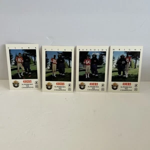 Lote de 4 tarjetas de fútbol americano de los 49ers de San Francisco 1985 edición Smokey The Bear SB XIX 19 - Imagen 1 de 5