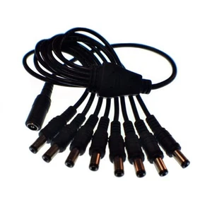 1-to-8 DC Power Splitter Cable with 5.5x2.1mm Plugs for CCTV (PSC8) - Imagen 1 de 3