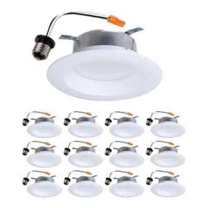 HALO LTE 4 in. LED Recessed Trim 3000K Housing Required New Construction 12-Pack - Picture 1 of 6