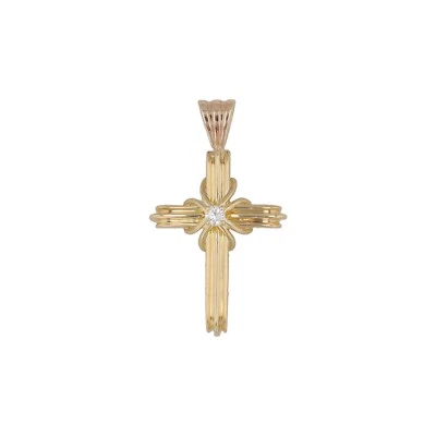 Tiffany & Co. 18k Gold and Diamond Signature X Cross Pendant - Image 1 of 4