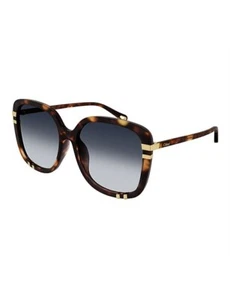 CHLOÉ HAVANA RECTANGLE SUNGLASSES CH0106SA 004 RRP $700 NEW - Bild 1 von 2