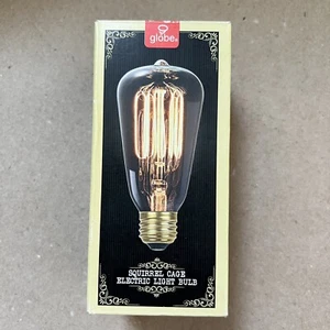 60w Edison Bulb Globe Electric Squirrel Cage Filament Antique Style - Picture 1 of 3