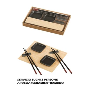 AD TREND Servizio Sushi 2 Persone Ardesia+Ceramica+Bambu - Imagen 1 de 1