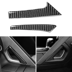 Carbon Fiber Armrest Handrail Handle Panel Trim Cover For Chevrolet Corvette C7 - Bild 1 von 16