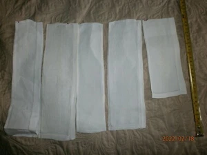 LOT DE 5 ANCIENNES COLERETTES COLLETINES POUR ETOLES/BLANC/chasuble/AUBE/N°7 - Imagen 1 de 4