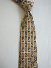 JIM THOMPSON Silk NECK TIE Elephant Brown Check Pattern Necktie