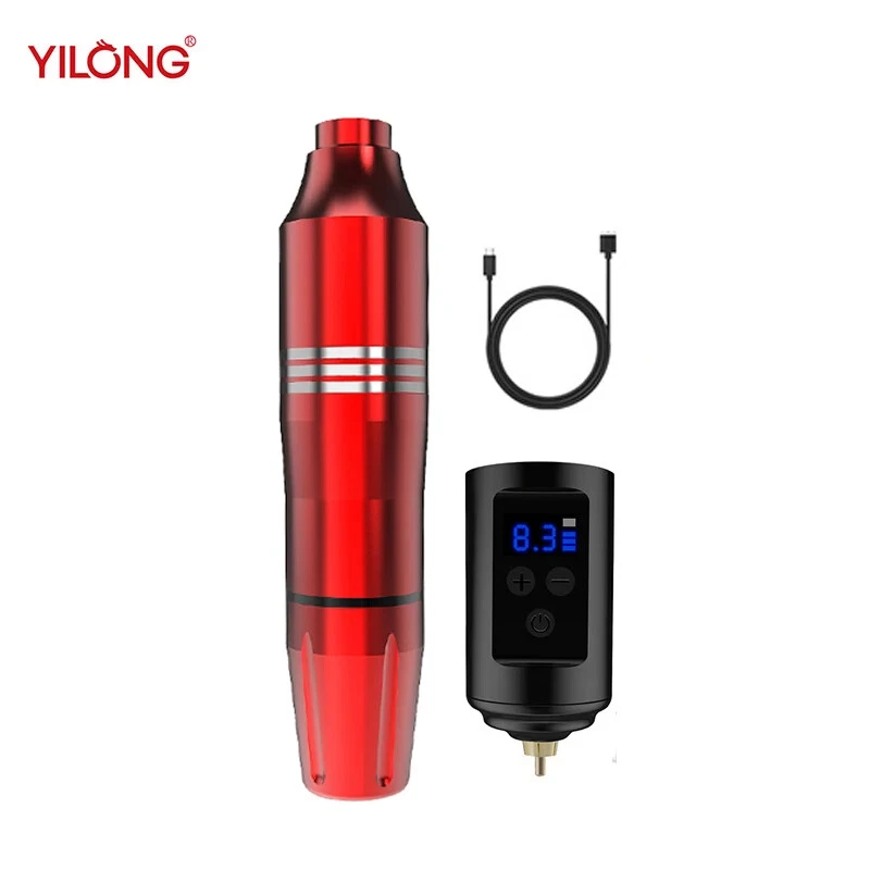 Kit de pluma de tatuaje para maquillaje permanente inalámbrica fuente de alimentación de tatuaje kit de pistola de tatuaje Foto 1 de 4