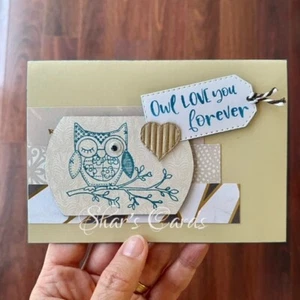 Owl love you forever VALENTINES or ANNIVERSARY CARD, Wife Husband Girl boyfriend - Picture 1 of 4