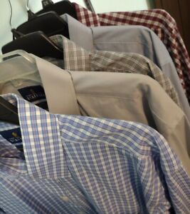 Mens Stafford Long Sleeve Dress Shirt XL 17, 17.5 Spread Collar U PICK