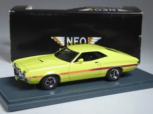 (YG-4) Neo Scale Models Ford Gran Torino Coupé Sport gelb in 1:43 in OVP - Bild 1 von 2