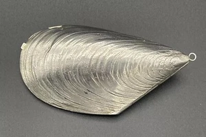 800 Cast Sterling Silver Mussel Shell Form Pill /Trinket Box Gioconda Italy - Picture 1 of 12