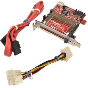 Addonics ADSACF-7MS Compact Flash Card Reader + 4GB CF Card + 2x Cable LP - Picture 1 of 7