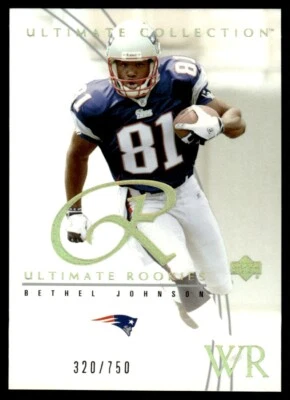 2003 Upper Deck Ultimate Collection Bethel Johnson Rookie 320/750 New England - Image 1 of 2