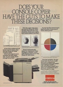 1986 Sharp SF-9500 Copier Copy Machine vintage print ad 80's advertisement - Imagen 1 de 1