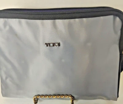 Tumi for Make Up Travel Tolietries Bag Gray  Supplies Included 6" x 7-1/4" - Image 1 of 4
