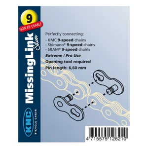 Peleg 9 Speed not To Reusable Silver 6,6 MM 525249060 KMC Shirt Gi - Picture 1 of 1