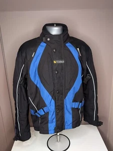 J&S Mens Textile Motorbike Motorcycle Jacket medium black and blue - Picture 1 of 18