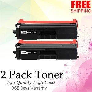 Para Brother 2 PACK TN431 Tóner Negro Compatible MFC-L8900CDW MFC-L8610CDW - Imagen 1 de 1