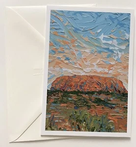 NEW ARYES ROCK AUSTRALIAN FINE ART BLANK GREETING CARD (FREE POST) - Picture 1 of 3