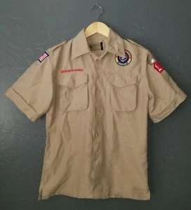 Boy Scouts VENTED Uniform Shirt BSA #1290 Microfiber Quick Dry Polyester Yth LG - Picture 1 of 6