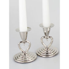 Candle stick holders with Single heart stem and optional candles