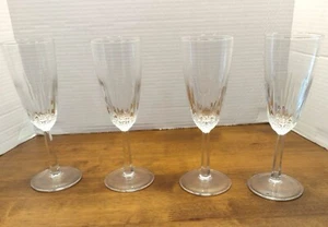 4er Set Champagner Weingläser Klarglas Vorsteck Kristall - Bild 1 von 5
