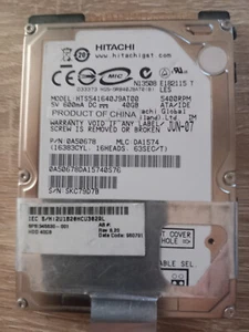 Disque dur HDD IDE 2,5'' 40 Gb HITACHI, testé & vérifié - Photo 1/2