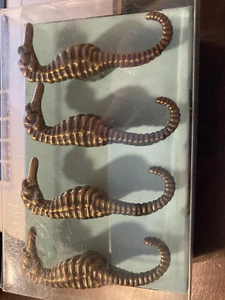 Cynthia Rowley Set Of 4 Seahorse 2 3/4" Brass Drawer Pulls--Ocean Theme--New - Picture 1 of 4