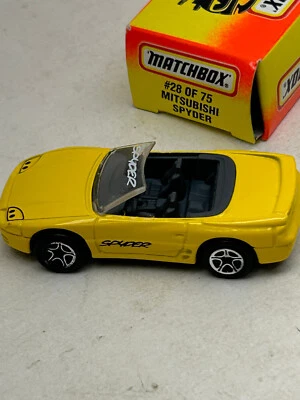 1996 MATCHBOX SUPERFAST #28 YELLOW MITSUBISHI SPYDER GT3000 NEW IN BOX - Image 1 of 4