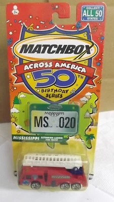 2001 Matchbox Across America Mississippi Extending-Ladder Fire Truck Delta Unit - Image 1 of 2