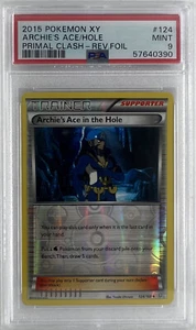 2015 POKEMON XY #124 ARCHIE'S ACE/HOLEPRIMAL CLASH REV.FOIL Graded PSA 9 MINT - Picture 1 of 3