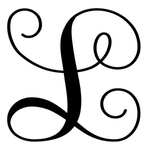 Scroll Monogram Letter L Vinyl Decal Sticker For Home Cup Mug Car Wall a1051