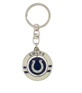NFL Indianapolis Colts Football Spinner Metal Licensed Keychain - Picture 1 of 2